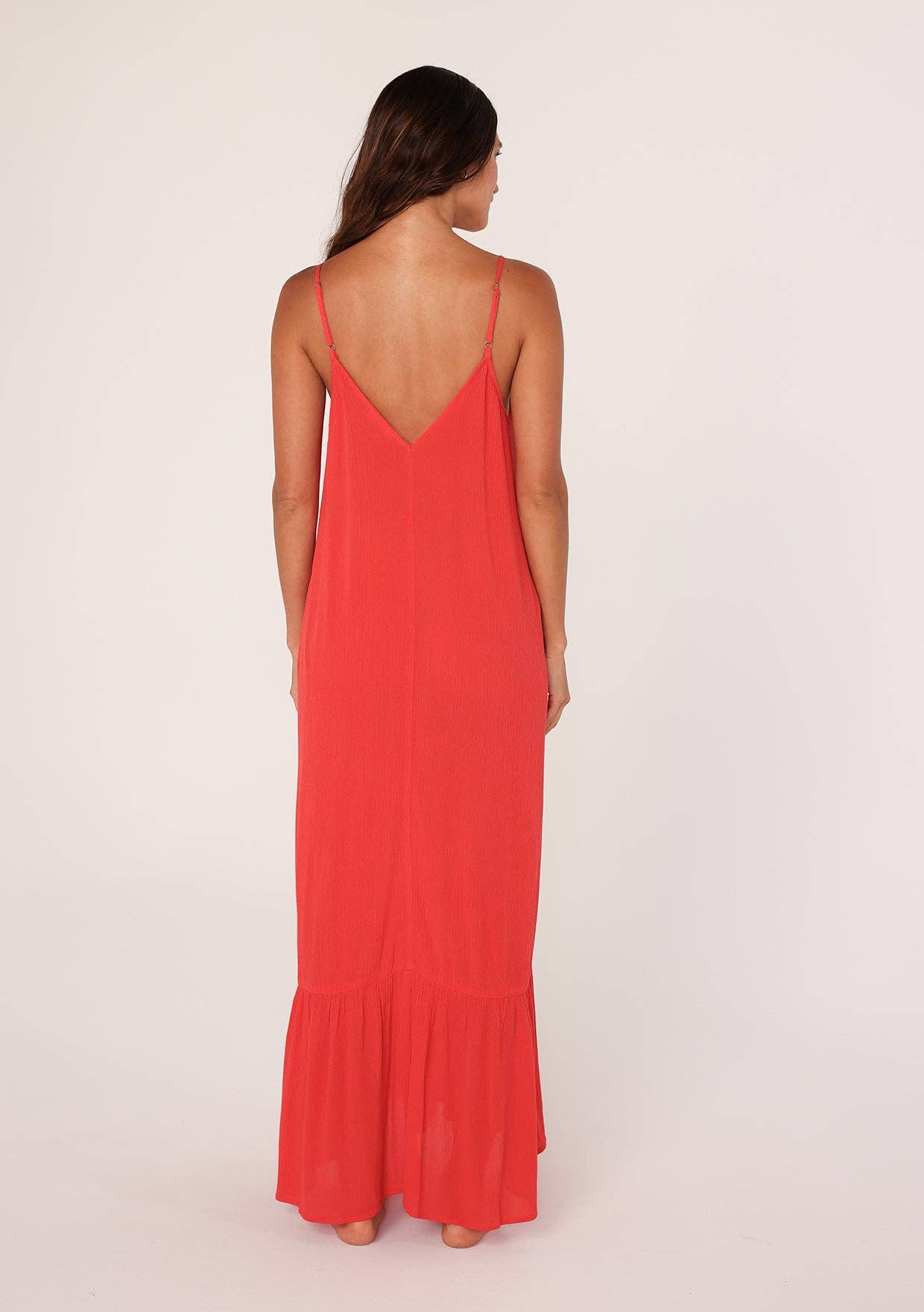 Billowy Bohemian Sleeveless V-Neck Maxi Dress