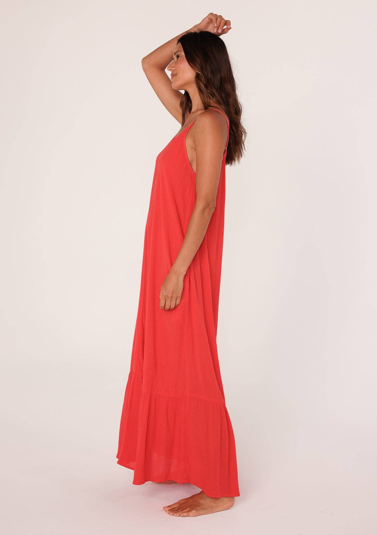 Billowy Bohemian Sleeveless V-Neck Maxi Dress