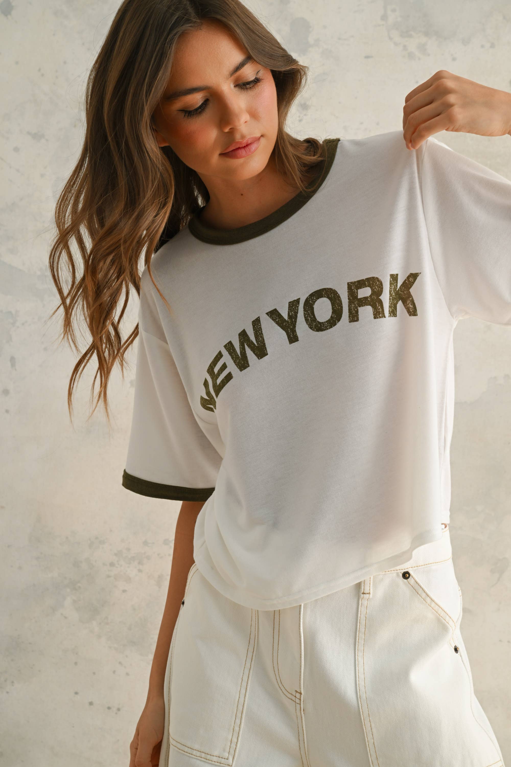 Lizzie Faded City Letter Front Top