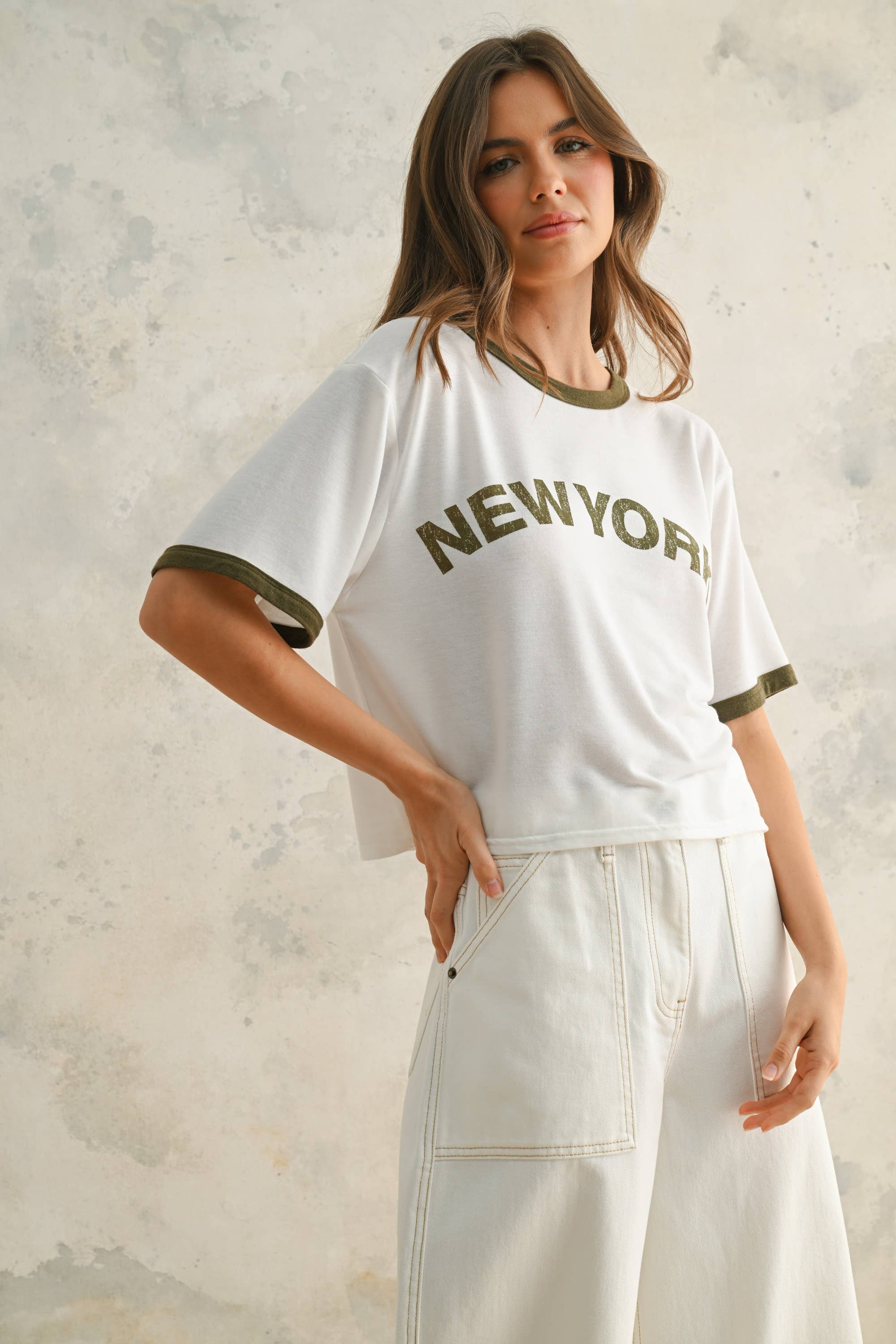 Lizzie Faded City Letter Front Top